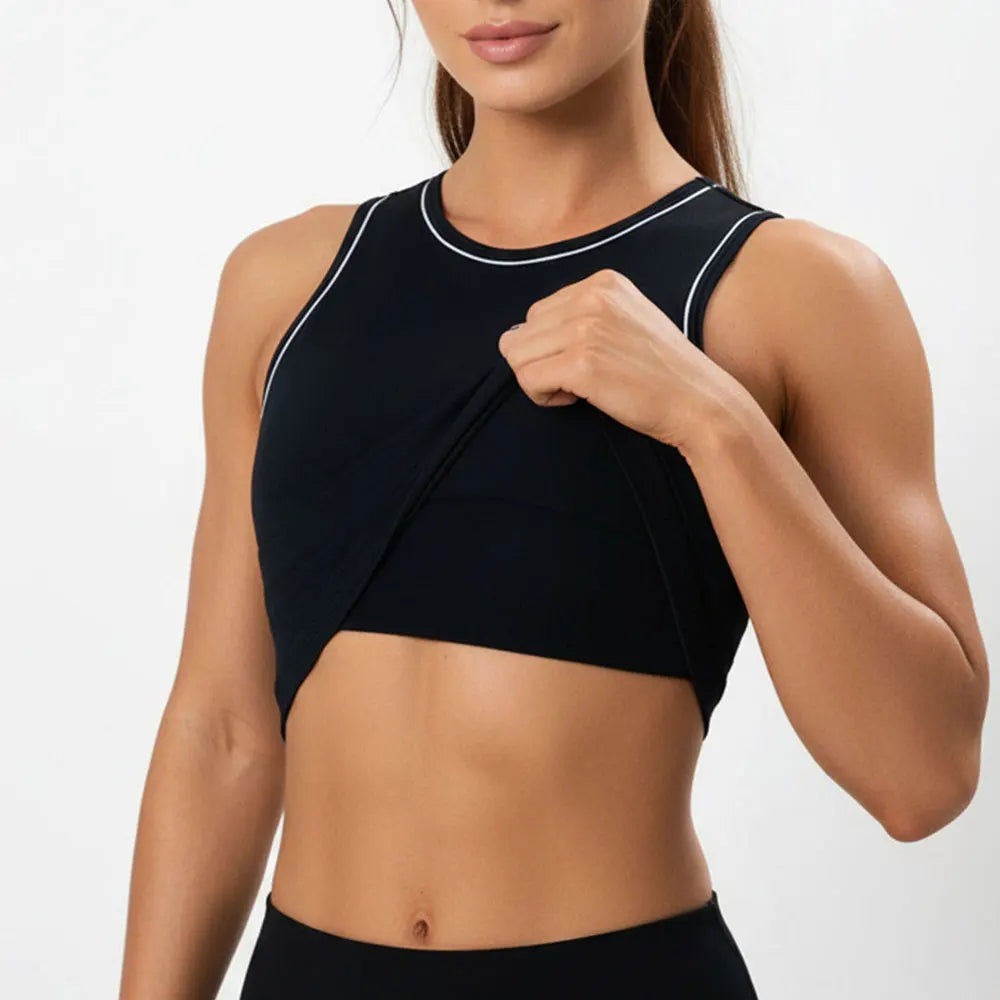 Crop Top "Contrast Edge"