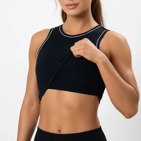 Crop Top "Contrast Edge"