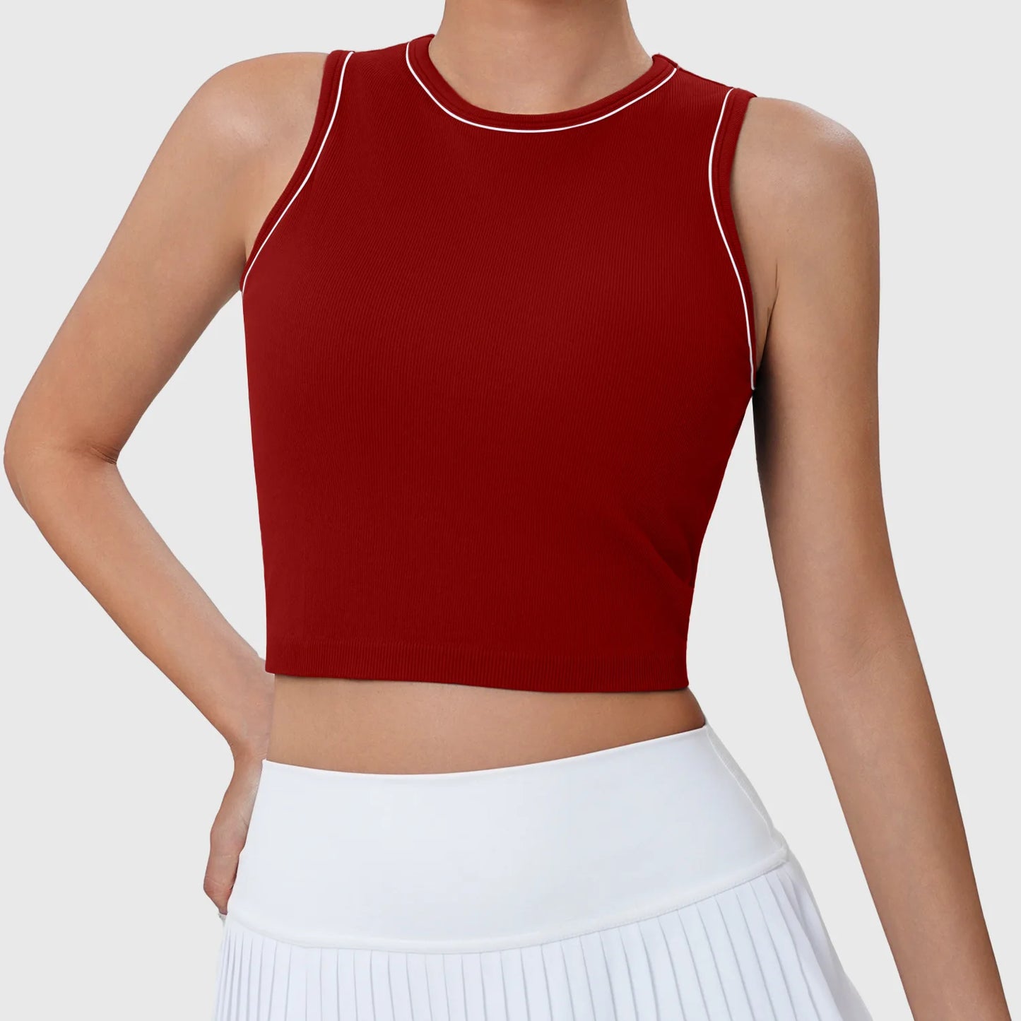 Crop Top "Contrast Edge"