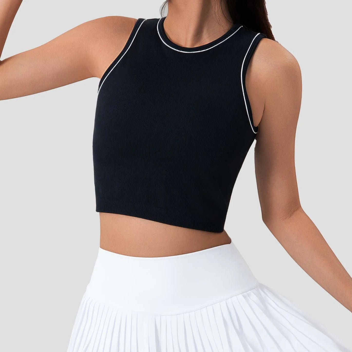 Crop Top "Contrast Edge"
