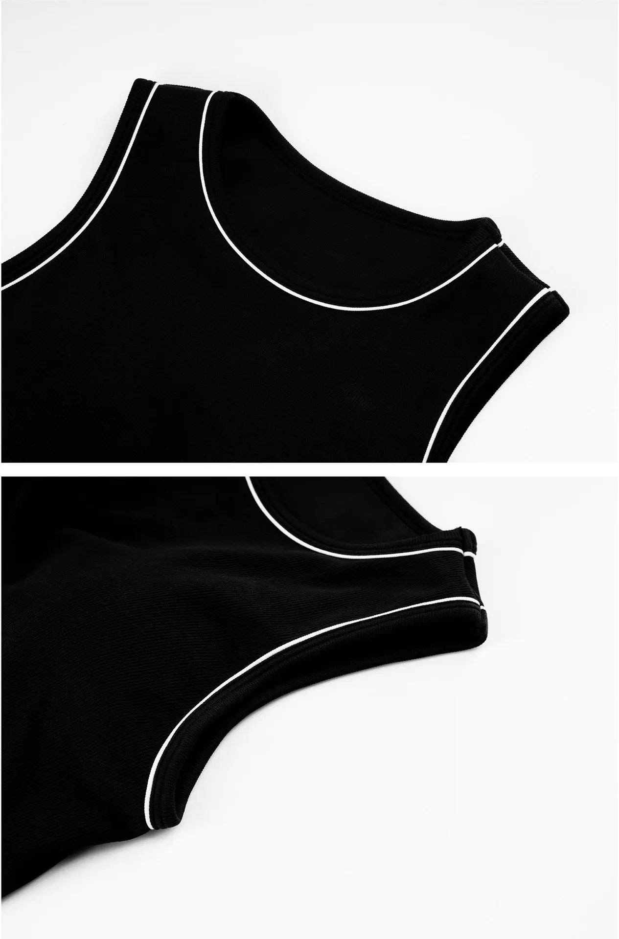 Crop Top "Contrast Edge"