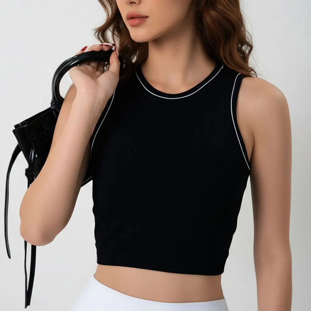 Crop Top "Contrast Edge"