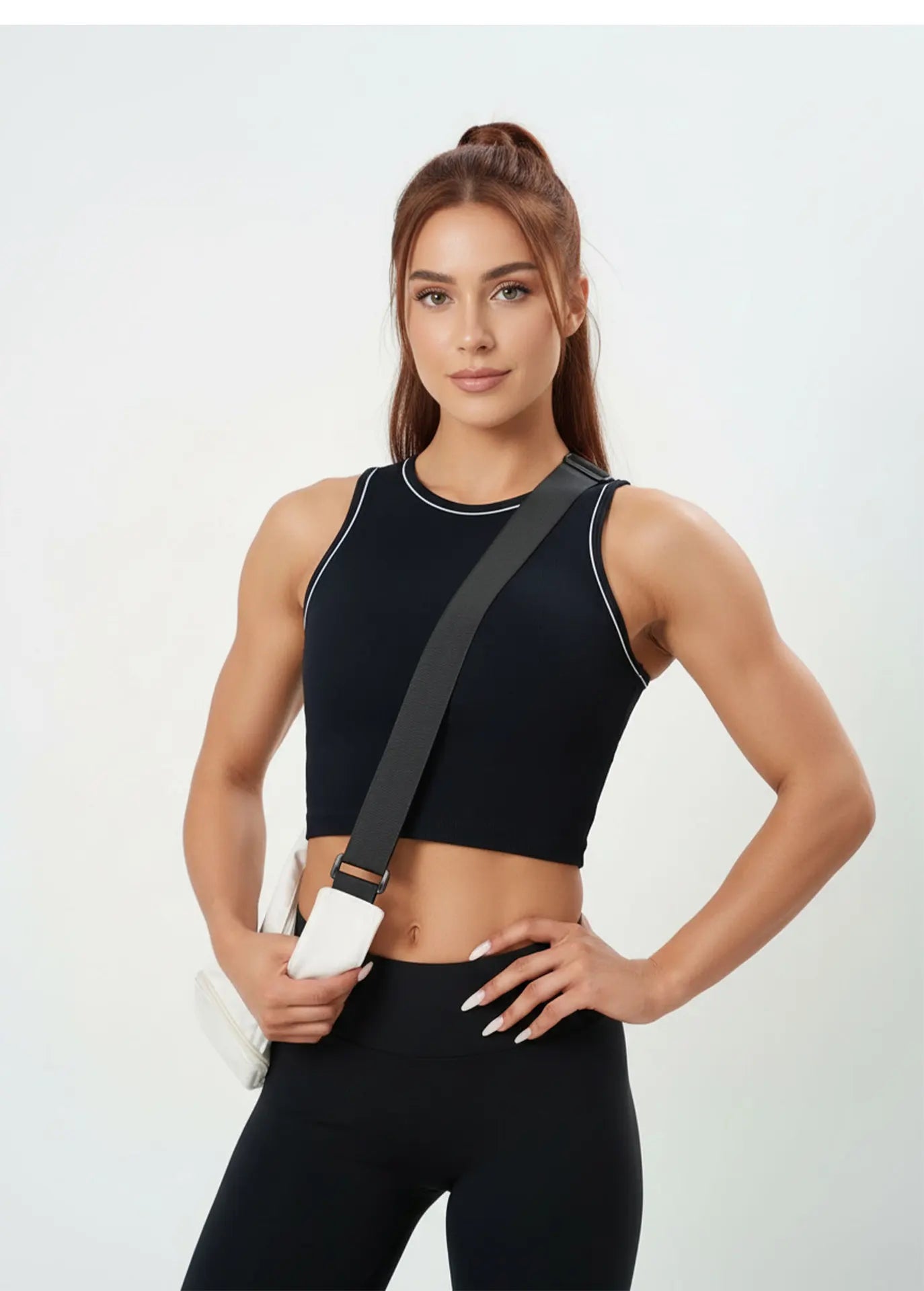 Crop Top "Contrast Edge"