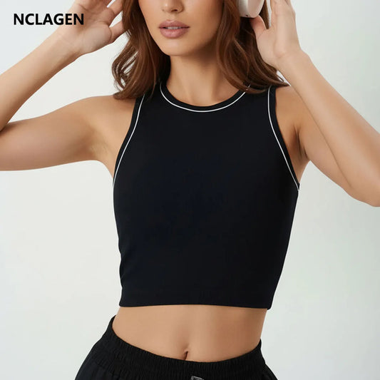 Crop Top "Contrast Edge"