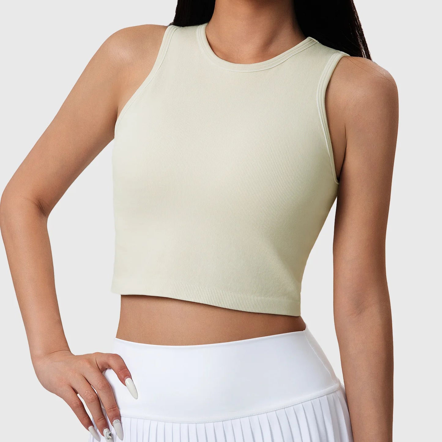 Crop Top "Contrast Edge"